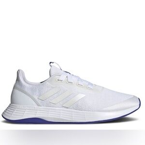 Adidas White And Cream W Blue Accents QT Racer Sport Running Shoes
